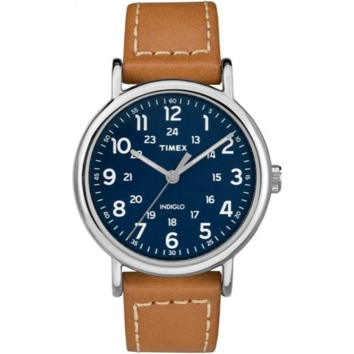 TIMEX Weekender Watch Quartz 30m Water Resistance Mineral Glass Blue Dial TW2R42500 Men s Silver