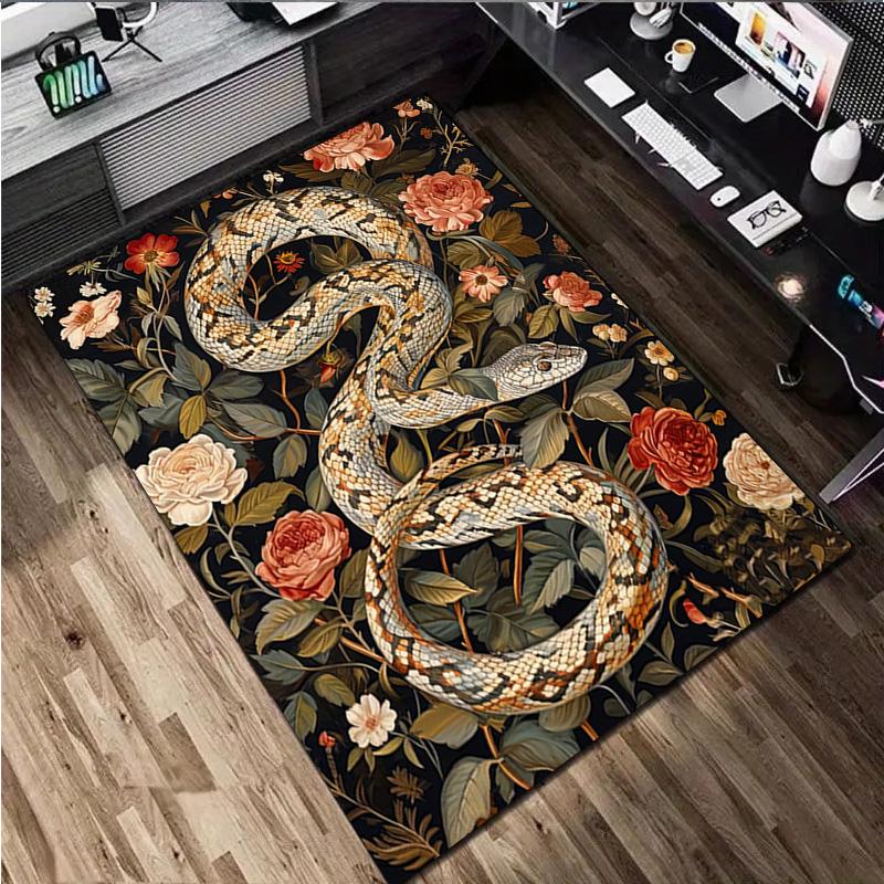 1Pc Animal Flowers Rug - home decoration Carpet For Living Room Bedroom Flooring Computer Chair Area Rug