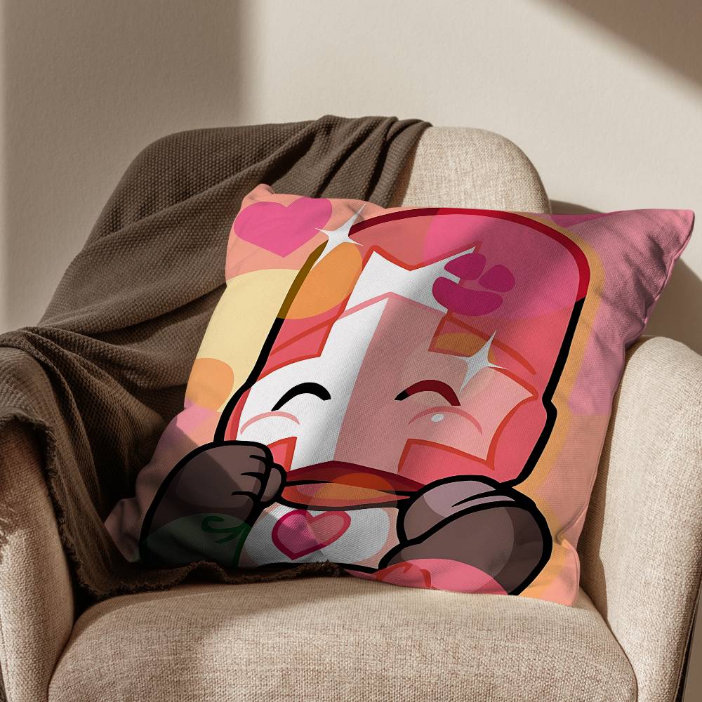 Game Blue Red Castle Crashers Pillow Case Anti-dustmite Pillowcase Invisible zipper silky short plush Sofa cushion cover