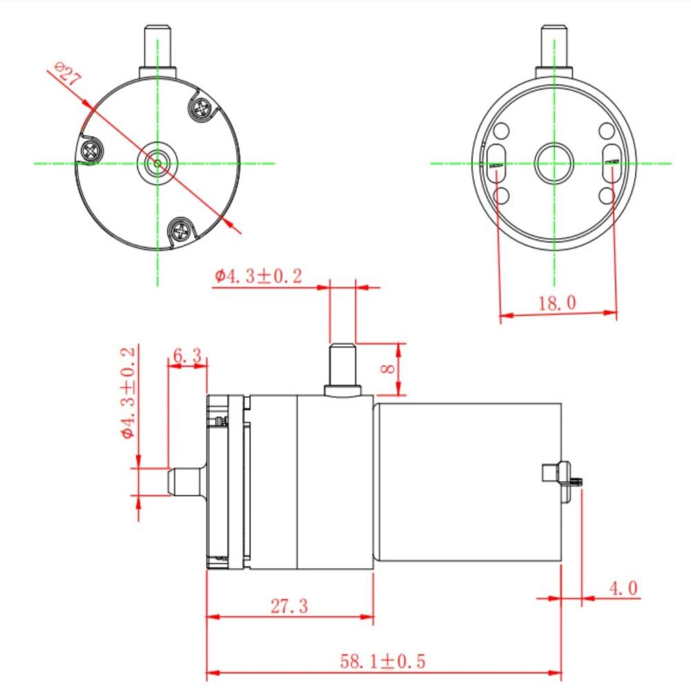 1 Stück Elektrische Membranpumpe 370 Booster-Motor Neue Mini-Vakuum-Luftpumpe Schönheitsinstrument