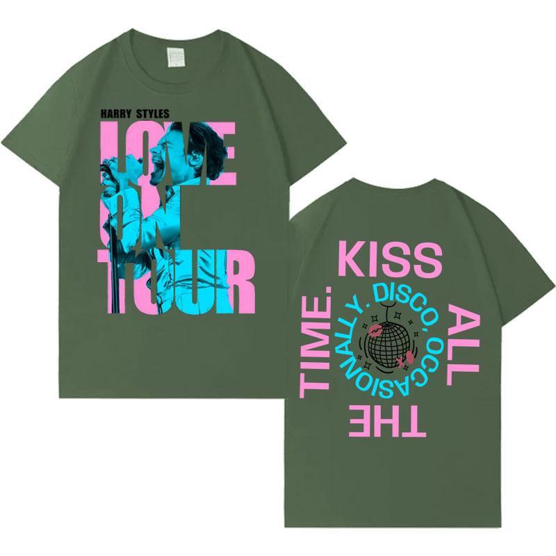 GUOYAN TOP Zanger Harry Styles Love on And Kiss All The Time Disco Af en Toe 2026 Gotisch Katoenen T-shirt Heren Dames Oversized Casual T-shirt 3XL