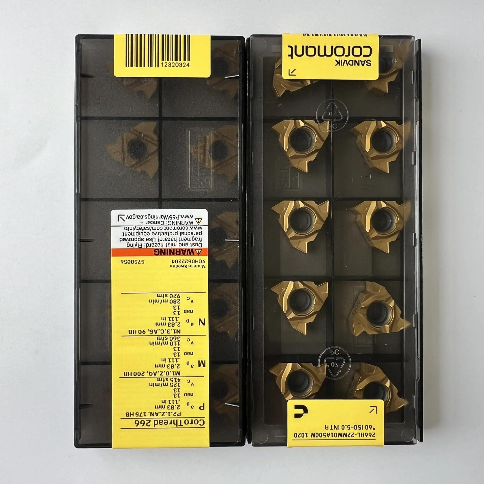 

Original Sandvik / 266RL-22MM01A500M 1020 / CNC lathe carbide blade 10 Pcs