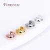 50Pcs/Lot 18K Gold Plated Open Crimp Beads,Round Covers Crimp End Beads,Stopper Beads For DIY Jewelry Making Accessories