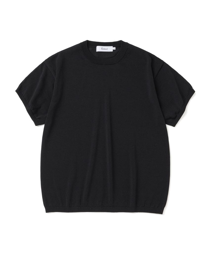 KNITTED Shellon Cooling Single Crop Round Knit Black