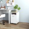 VidaXL Side Cabinet with Wheels Glossy White 33x38x60 Cm Particleboard 803053
