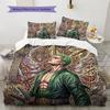 JoJo's Bizarre Adventure Kissenbezug & Bettbezug Set für Wohnkultur Geburtstagsgeschenk (1 Bettbezug + 2 Kissenbezüge, ohne Füllung)