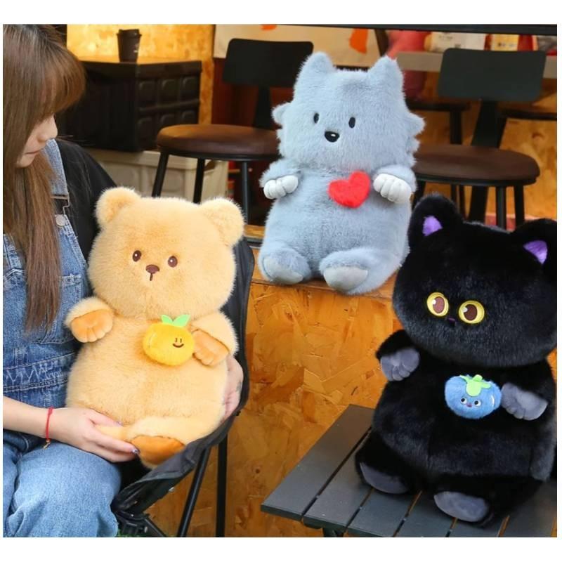 Adorable Creative Pull String Cat Bear Plush Toy Perfect For Girls And Friends Gift