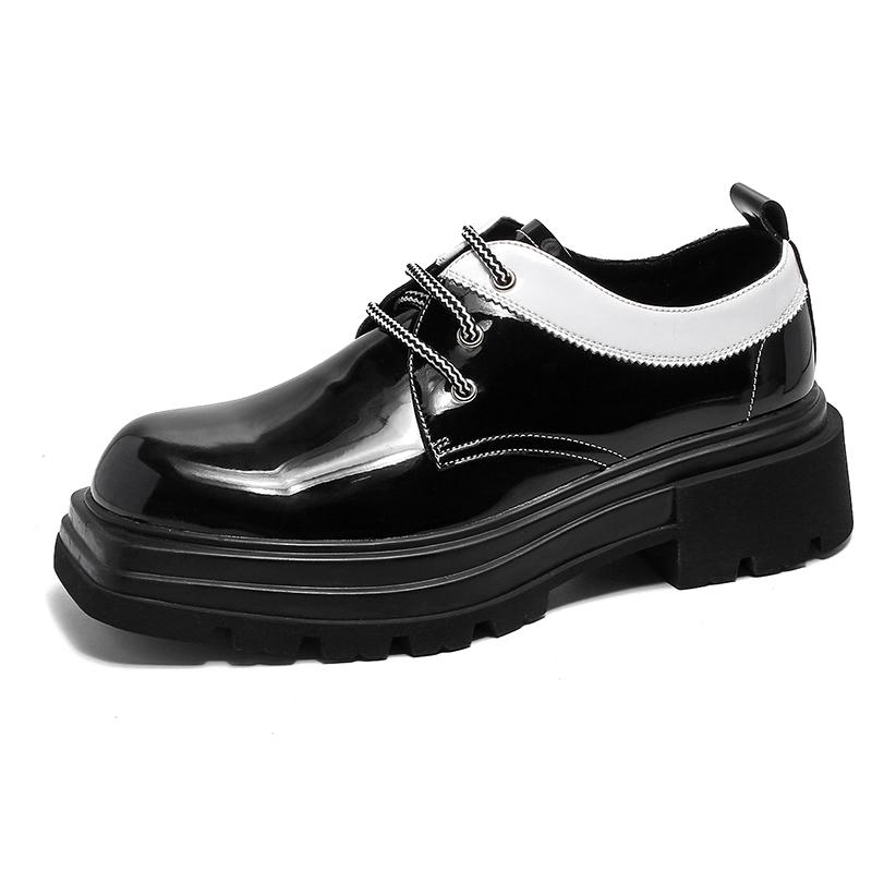 

Лидер продаж, мужская деловая обувь, Европа, Америка, низкие кожаные туфли, толстая подошва, рабочая обувь, мужская кожаная повседневная обувь 38