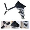 Medieval Furry Trim Shoulder Armors Adjustable Leather Shoulder Guard Pauldron for Halloween Cosplay Costume Accessory