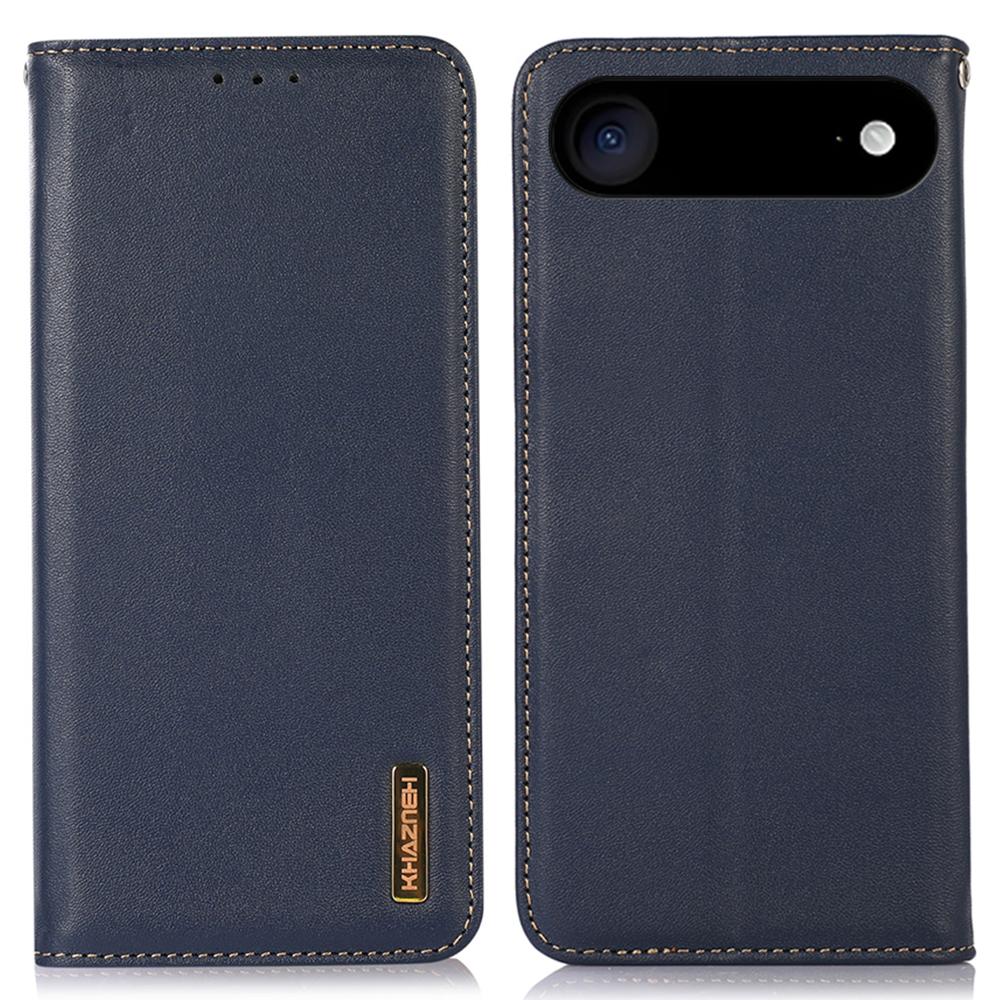 KHAZNEH For iPhone Air Case Wallet Genuine Cow Leather Phone Cover Nappa Texture