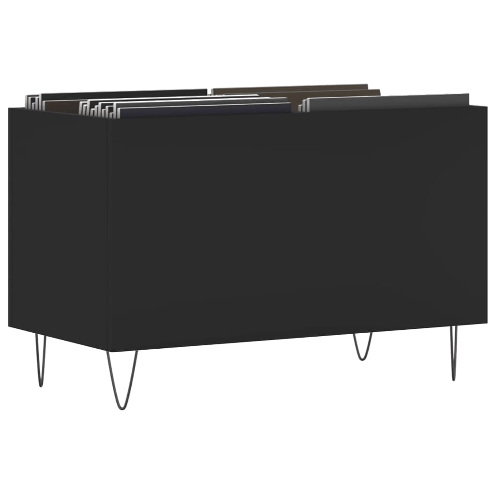 Record Cabinet Black 74.5 x 38 x 48 cm Particleboard