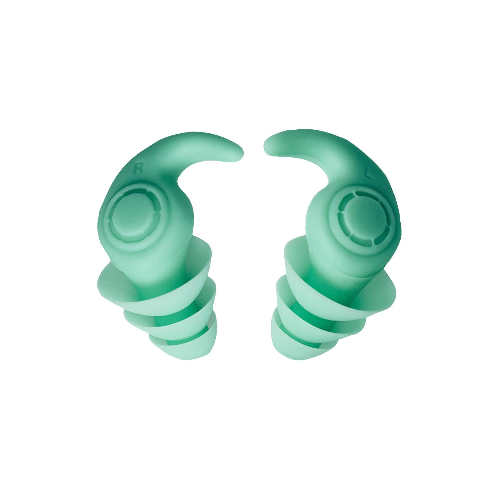 

Беруши для плавания для взрослых, водонепроницаемые многоразовые силиконовые разноцветные беруши для плавания, серфинга, снорклинга, принятия душа и для воды в бассейне, на пляже, в океане One Size зелёный