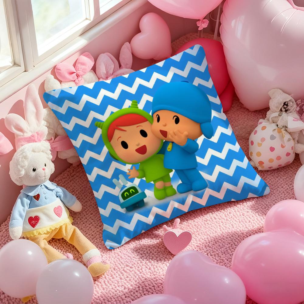 Poszewka na poduszkę B-Boy-Girl-Pocoyo z nadrukiem, poszewka na poduszkę do salonu, na sofę, dekoracja sypialni
