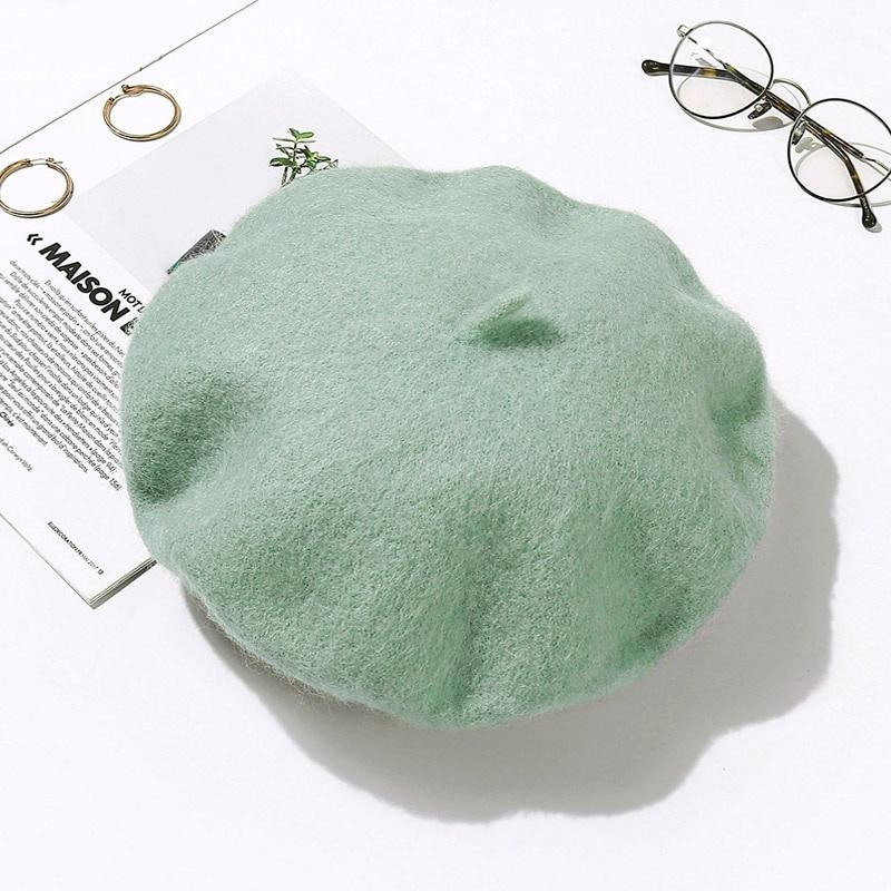Buy Wool beret hat women winter french 
