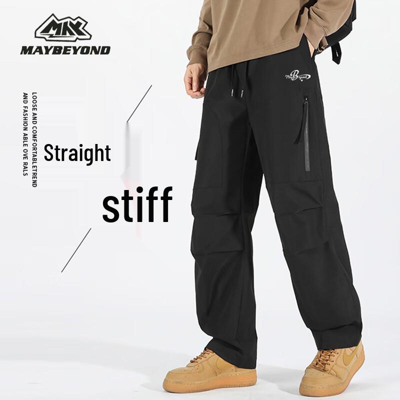 

MAYBEYOND Men s American High Street Loose Straight Leg Cargo Pants XL