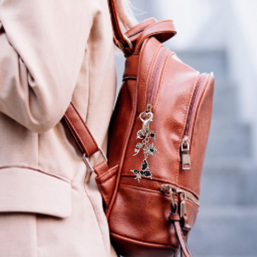 Y2K Aesthetic Butterfly Bowknot Keychain Minimalist Alloy Jewelry Set For Women Girls Gift Idea Fashion Accessories