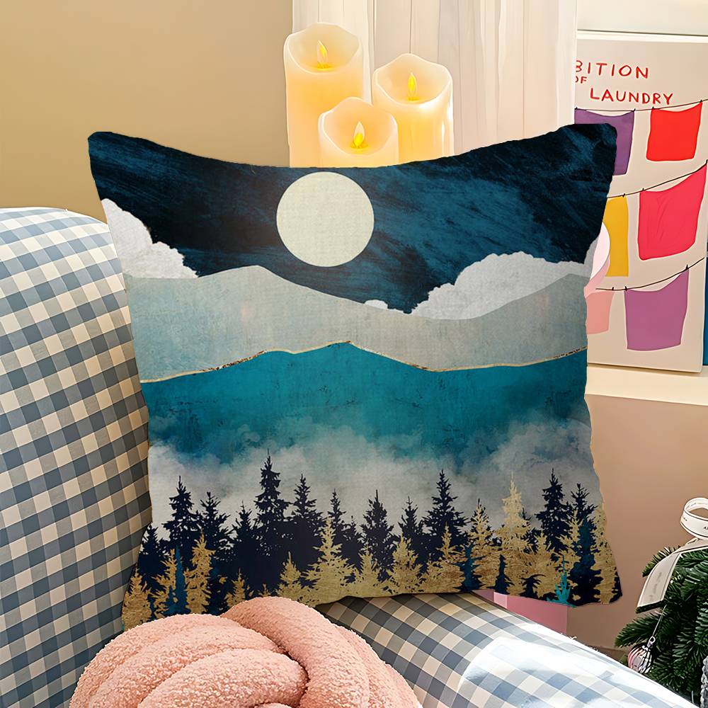Nordic Abstract Geometric Mountain Pillow Cover Sofa Cushion Cover Home Room Decoration Children Gift