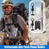 Mobile Phone Buckle Keychain with 60cm Cord ID Badge Holder Retractable Clip Anti-Theft Security Belt Clip Attachment for Travel Hiking