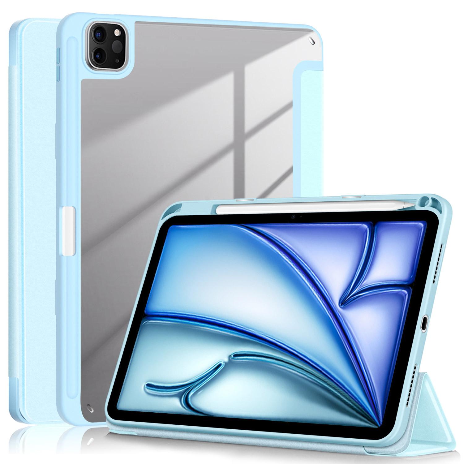 

Кожаный чехол-подставка трифолд для iPad Air 11 (2025)/(2024)/Воздух (2022)/(2020)/Про 11 (2022)/(2021)/(2020)/(2018) Sky Blue