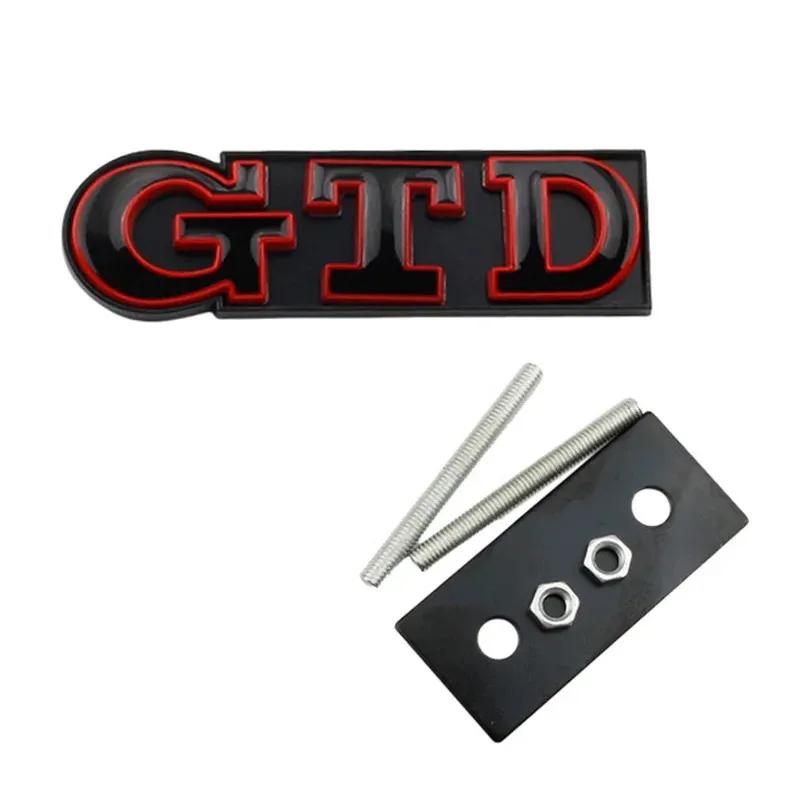 3D Metal GTD Style Emblem - For Rear Trunk & Front Grill, Compatible with Select VW Polo/Golf MK4-MK7 Models Auto Accessories
