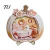 Wooden Halloween Night Light Ghost Pumpkin Plaque, 2D Flat Tabletop Sign, Table Decor Spooky Bathing Reading Ornament for Home Office Mantel