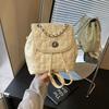 Bags Women's Bags Summer 2025 New Small Fragrant Wind Diamond Backpack Fashion Versatile Travel Bucket Bag Tide