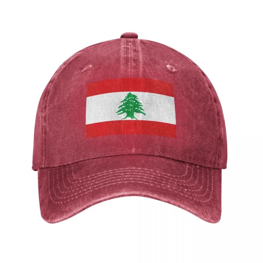 Flag Of Lebanon Unisex Women Baseball Cap Distressed Denim Caps Hat Vintage Outdoor Activities Adjustable Snapback Cap