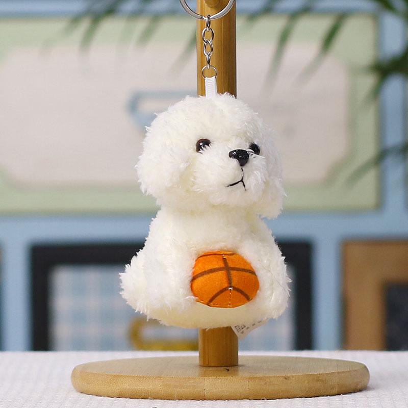 Plush Teddy Dog Keychain With Soccer Design For Kids And Teens Gift