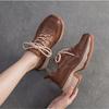 Johnature Casual Thick Heel Lace-up High Heel Pumps Versatile Comfortable And Lightweight Women's Shoes
