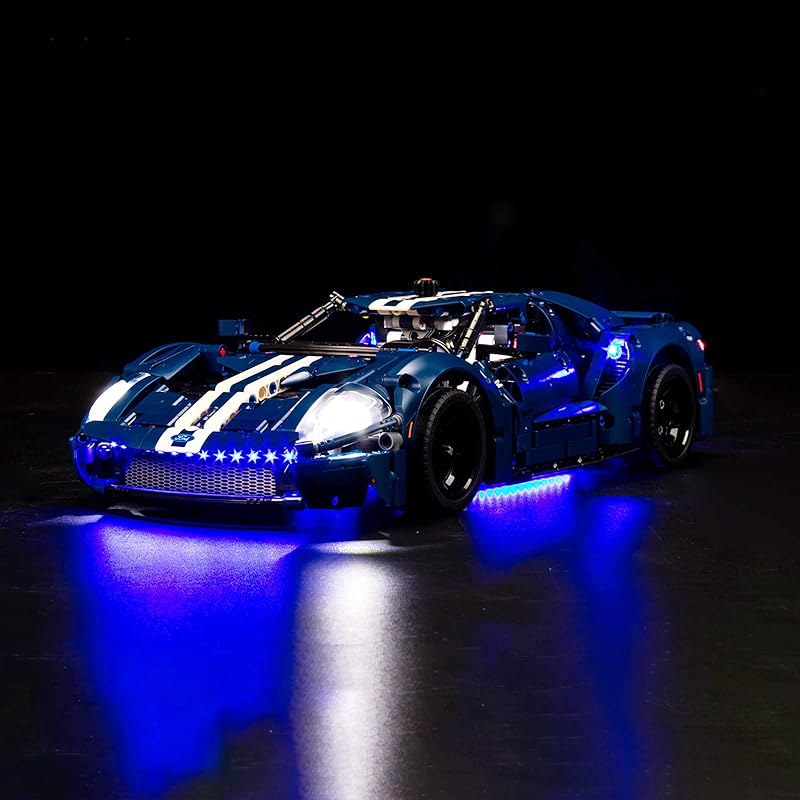 Набор светодиодных фонарей VONADO, совместимый с Lego 2022 Ford GT 42154, комплект подсветки Technic Ford GT с дистанционным управлением, совместимый с автомобилем Lego для взрослых 42154 (НЕТ Classic Version Light Kit