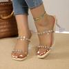 2026 New Fashion Style Summer Transparent  Sandals Fashion Crystal Clear Heeled Female Party Prom Shoes  Sandals