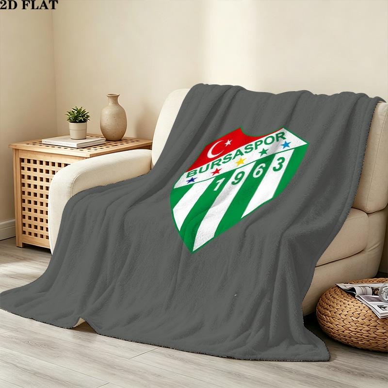 Bursaspor Flannel Blanket, High quality Comfortable for All Seasons, Home Decor, Warmth and Comfort