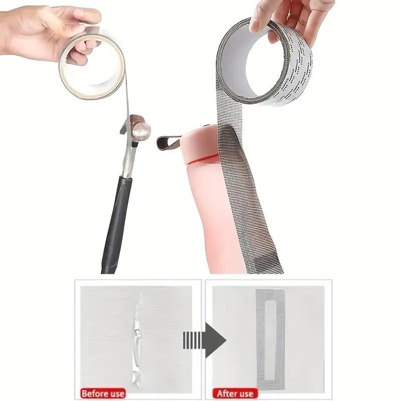 5cm Width Window Mosquito Net Repair Tape Self-Adhesive Window Screen Repair Patch Anti-Insect Fly Mesh Broken Holes Tape