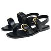 Zara Pu Fashion Minimalist One Strap Sandals 2.5cm Women Sandals Black 1608610800