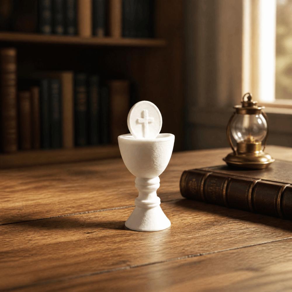 Realistic Holy Grail Figurine Plastic Table Ornament Collectible Religious Table Sculpture Church
