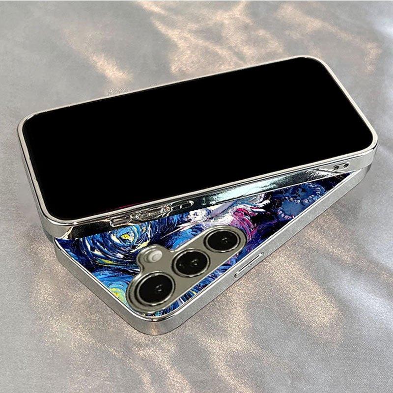 Starry Sky Unicorn High-end PhoneCase Electroplated Glass PhoneCase for Samsung Galaxy S26 S25 S24 S23 S22 S21 FE Ultra Plus