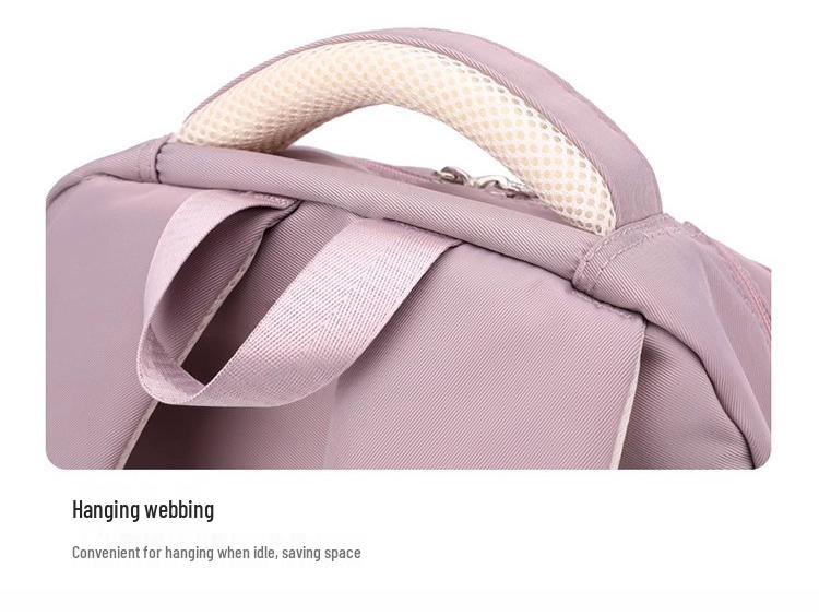 Trendy Color-Block Backpack: Lightweight, Large-Capacity Schoolbag for Female Students