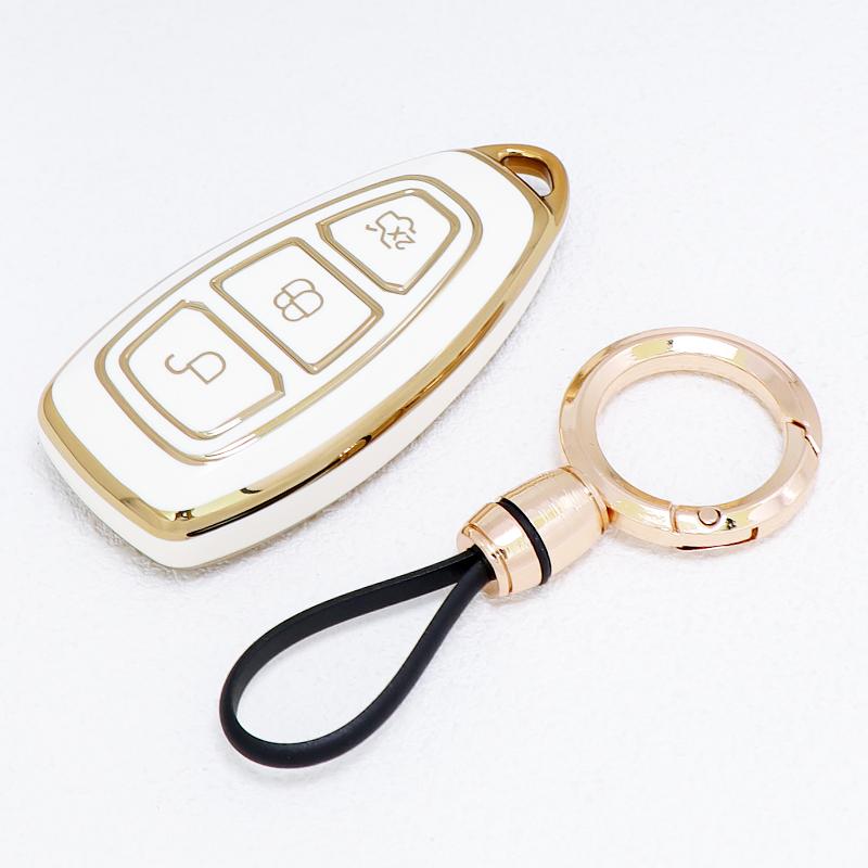 Tpu For Ford B-Max C-Max Ii S-Max Kuga Ii Ecosport Fiesta Iv Focus Iii Galaxy Fusion Mondeo Iv Etc. Car Key Case Cover Keychain