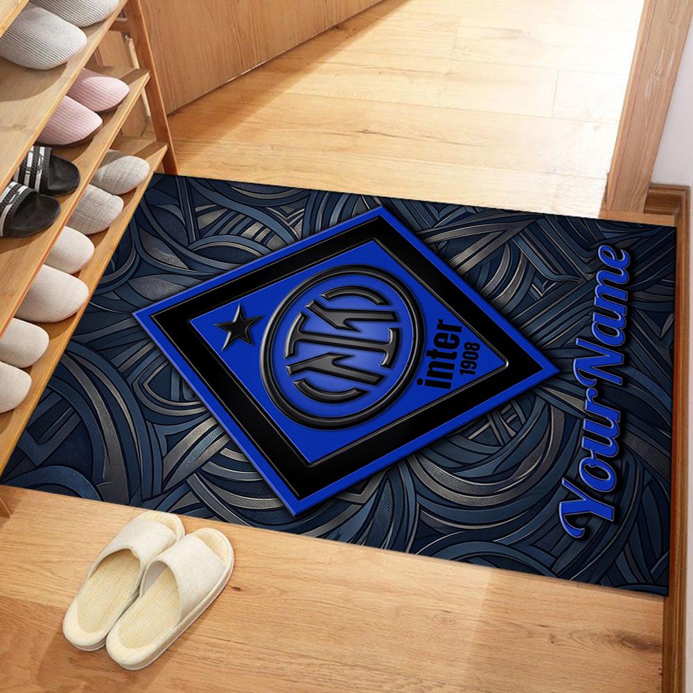 Inter Milan Personalized Name Floor Rug Office Rug Suitable for Decorate room Foyer Bedrooms Living Rooms Antislip Carpet Office home decor