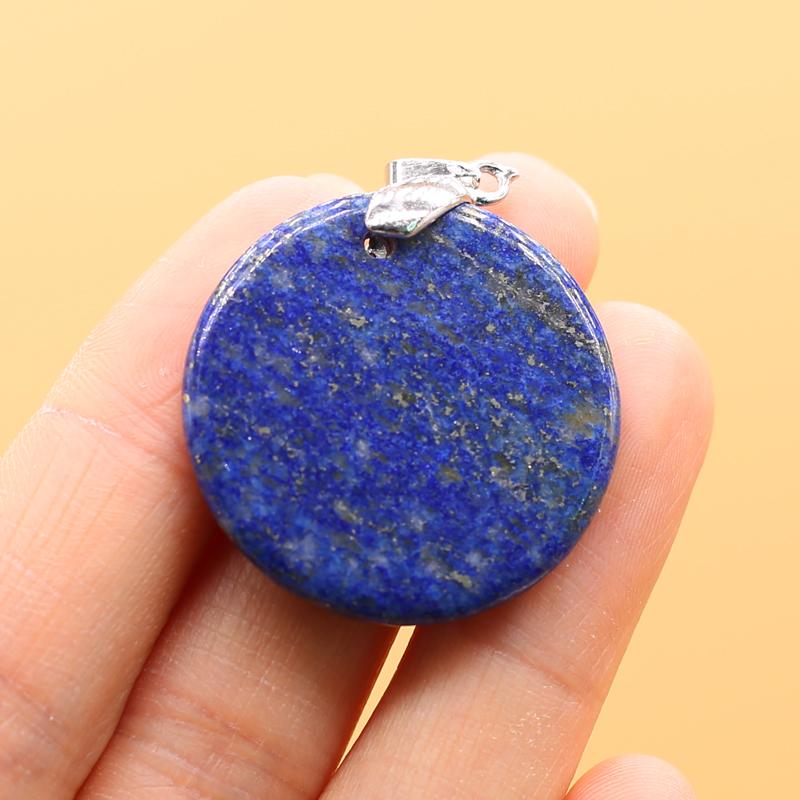 

1 шт. кулон с кристаллами исцеления ауры, модные круглые подвески из натурального камня для самостоятельного изготовления ожерелий, серег, украшений, аксессуаров, креативных ювелирных изделий, подарков 1Pc-30mm