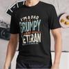 New Shirt I'm a Dad Grumpy and a Veteran Active Logo T-Shirt Funny Size S - 5XL