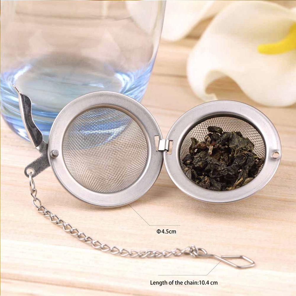 Mesh Tea Spoon Locking Spic Ball Stainless Steel Tea Spoon Filter with Chain Special Tea Filter