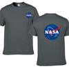 Logo Retro Nasa Vintage Look Space Short Sleeve Mens Cotton Tshirt Tee Tops