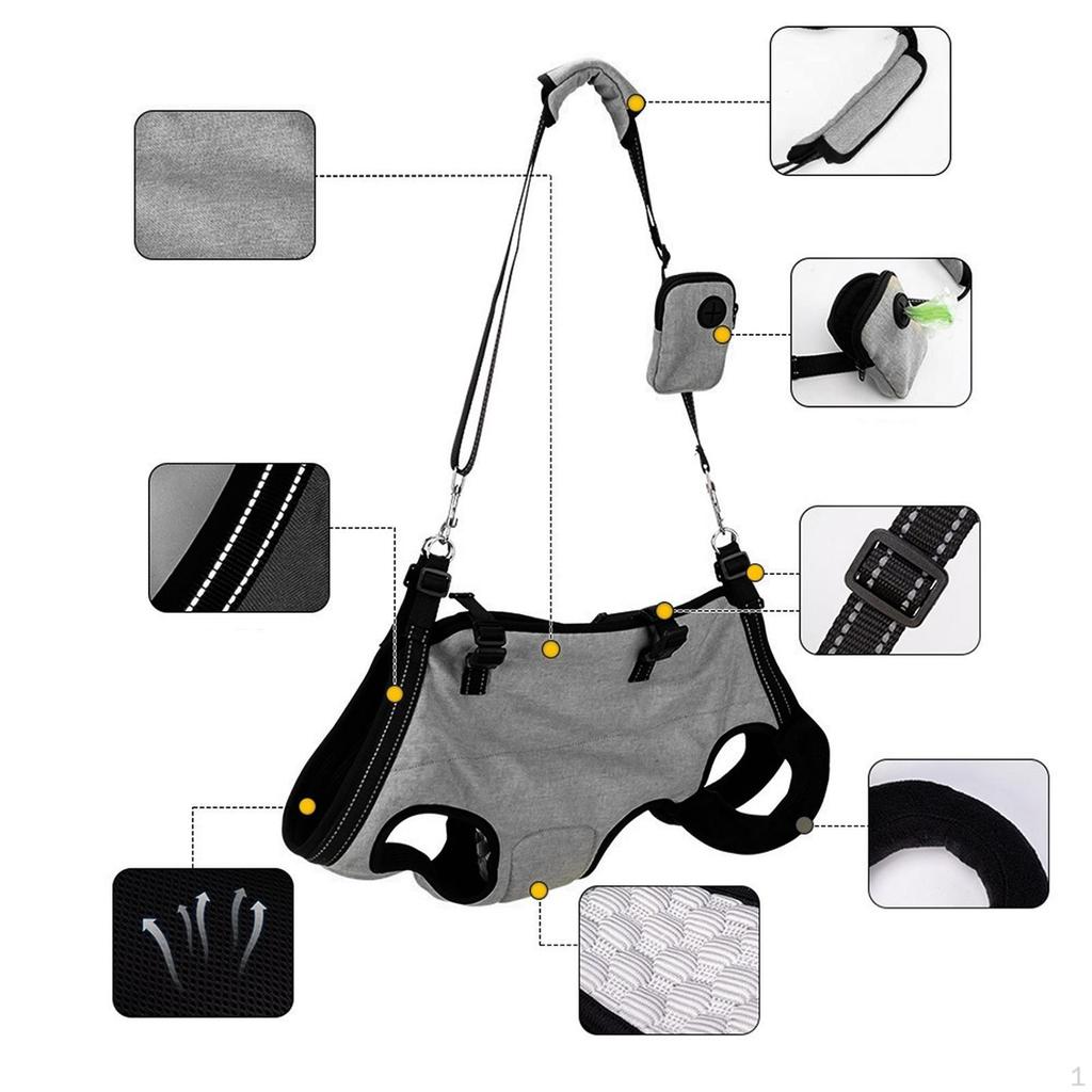 Kutyaemelő hám hordozó sétasegédhez