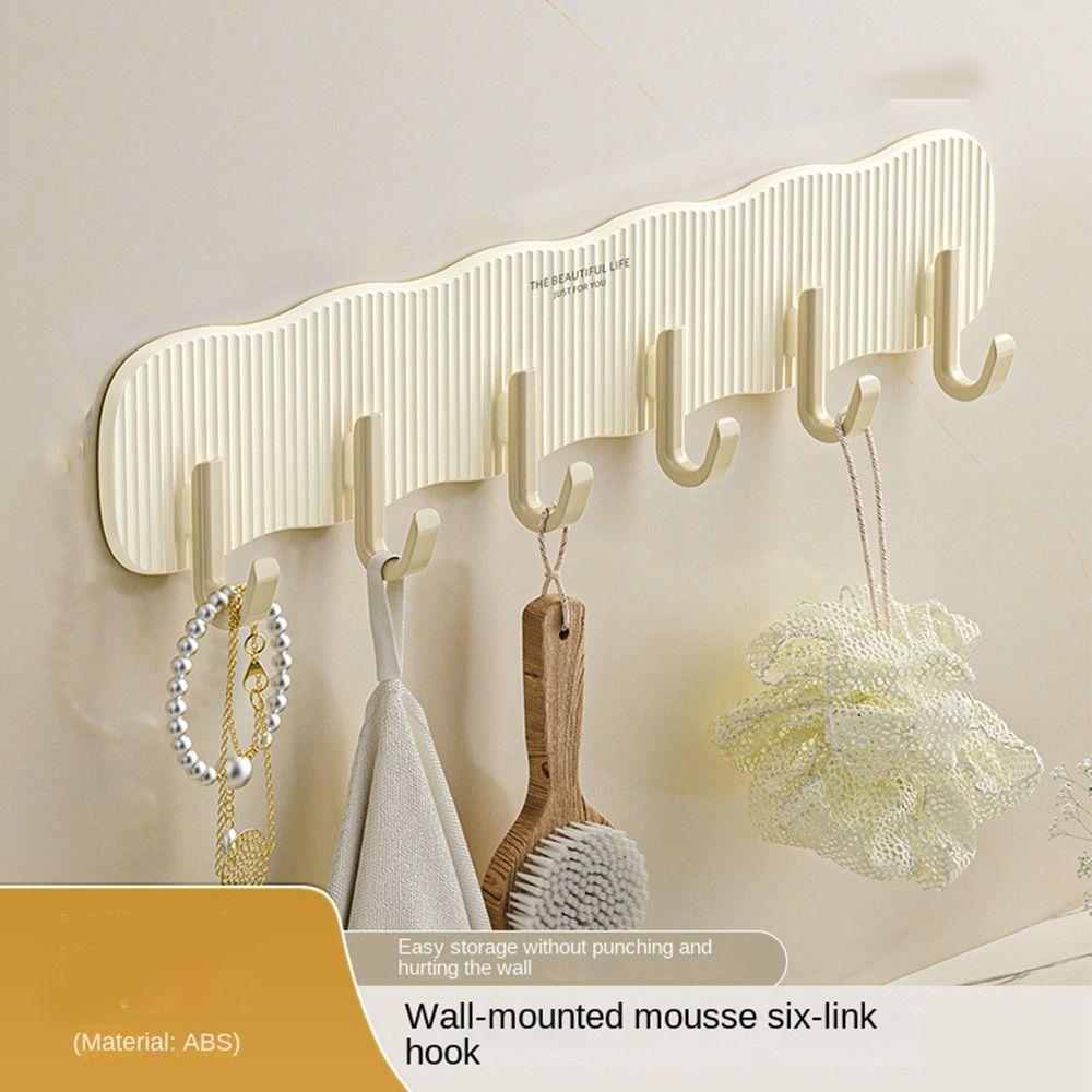 

Save Space Six Rows Hooks Heavy Duty Wall Hook Rack Kitchen Storage Hook Bathroom Hardware
