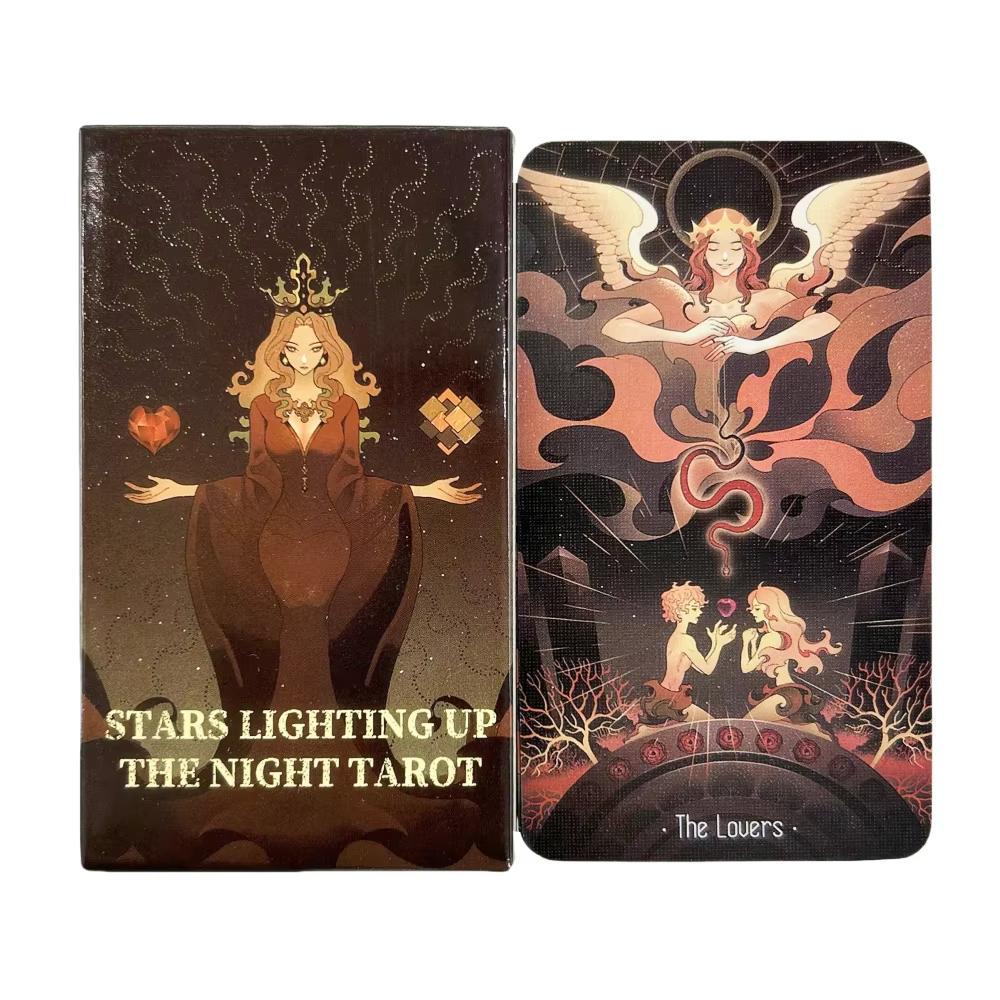 Stars Lighting Up the Night Tarot REGULAR Vibrant Asian Style Cartoon Deck Delicate Line Art Unique Indie Tarot Deck for Beginn