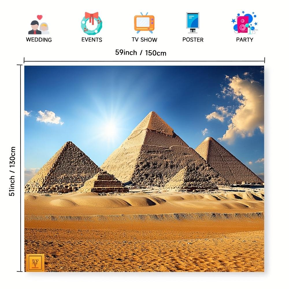 1Pcs Egyptian Pyramid Desert Blue Sky Decoration Background Backdrop For Photo Studio Photo Booth Party