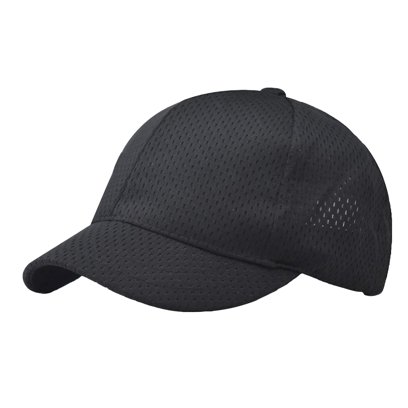 

HABERY Бейсболка от солнца с коротким козырьком из сетки, однотонная, для улицы, стильная, кепка, шляпа, цвет, дышащая, мужская, для спорта, ходьбы, судьи, бейсбола, бега, чёрный