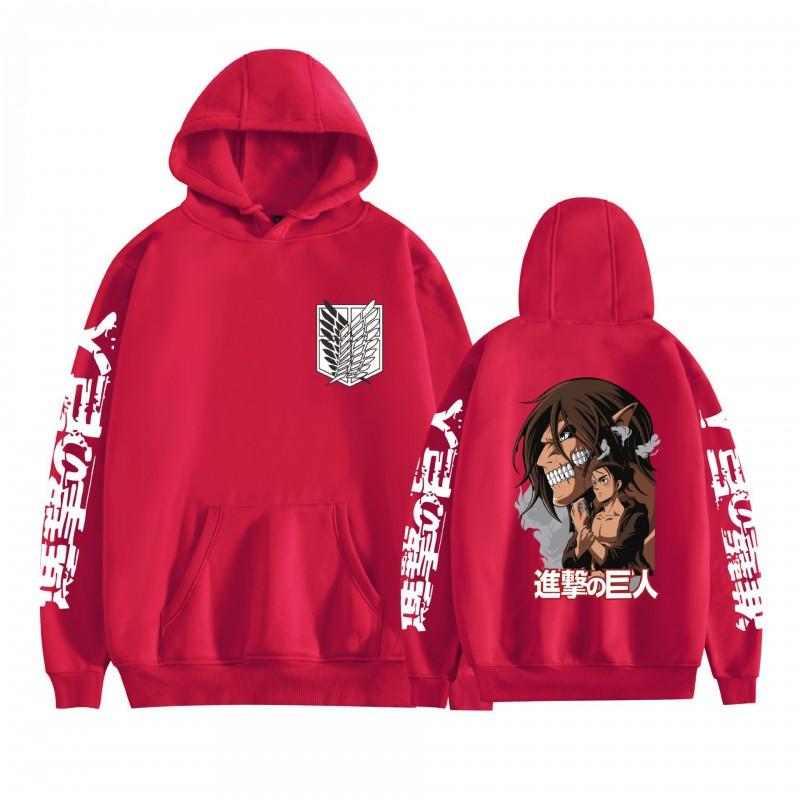 Attack On Titan Anime Hoodie Loose Fit Teens Adults Long Sleeve