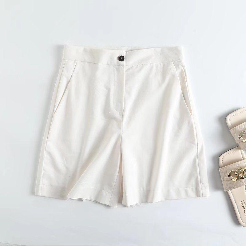 MD Women clothes 2023 Summer New Casual Pants Linen Design Loose Straight Shorts Female 05049582706